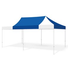 홍캐노피 스틸 캐노피 천막 2 x 4 m, 파랑 중앙 + 백색, 1개