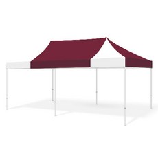 홍캐노피 행사용 알루미늄 캐노피 접이식 천막 2.5m x 5m, 와인 + 백색, 1개