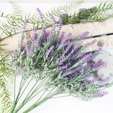 Garden in the City 人造花 薰衣草叢 園藝用品 7p x 3組, 紫色, 3個
