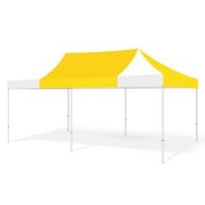 홍캐노피 스테인레스 접이식 행사용 캐노피 천막 2.5 x 5 m, 노랑 + 백색, 1개