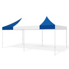 홍캐노피 스틸 프리미엄 캐노피 천막 기본 2.5 x 5 m, 백색 + 파랑, 1개