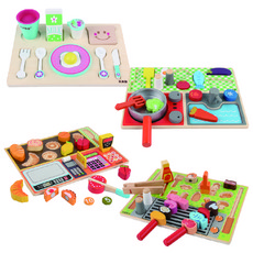 原木用餐遊戲 4種組, 混色