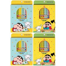 Feelbox 卡通圖案鉛筆 2B款 薄荷綠色 12入+黃色組, 混色, 1套