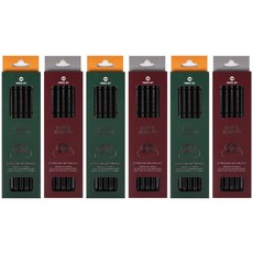 Feelbox 黑木鉛筆 2B 5p 綠色 + 酒具, 混色, 1套