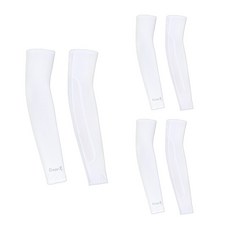 Gear X 女性用高級款局部網眼涼感袖套3件組, 白色