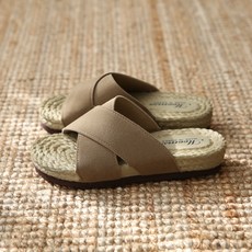 dangolunni 女款 Seder 草編情侶拖鞋