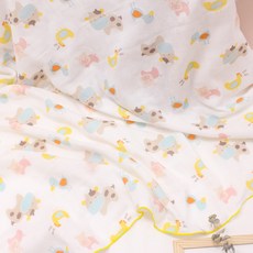 雙層竹纖維棉紗毯, 象牙白