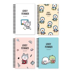 The Open House Nina學習計畫4入, 薄荷色、粉色、黃色、白色