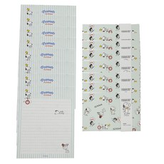 hM+ 史努比印花信紙 4入+信封 B款 2入, 混色, 8套