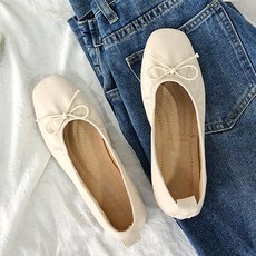 RABLE 素色蝴蝶結裝飾軟底平底鞋