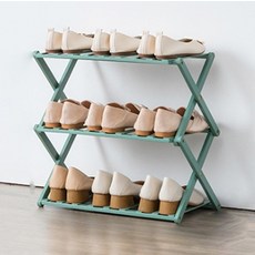 You&Me多功能折疊式竹製鞋架 3層 SNJ002, 衝薄荷