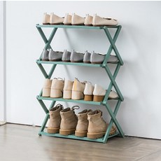 You&Me多用途折疊式竹製鞋架 4層 SNJ002, 貨架薄荷