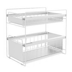 블럭마트 주방 싱크대 다용도 정리선반, 화이트