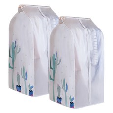 Market Pio 北歐風防塵不織布衣物防塵套 仙人掌 L, 1入, 2個