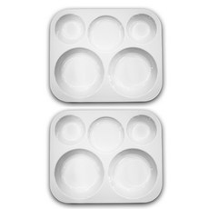 兒童PC材質早餐盤 2入, 白色, 單品