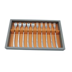 QUEEN SENSE Curve 美味茶匙叉套組, 1套, 茶匙 5p + 叉子 5p