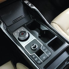 CARCOME Sorento MQ4 2020年式 By M 碳纖維3D排檔面板貼紙, 1個, 灰色 + 黑色