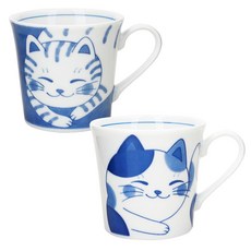 Reine 貓咪印花孩童馬克杯2入組, Dora款+Mike款, 1組