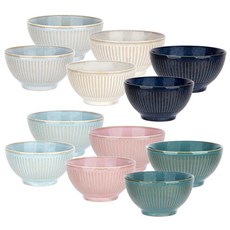 NICOTT 飯碗+湯碗 6組, 6套, 飯碗 6p + 湯碗 6p