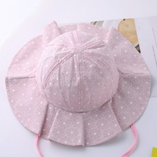 JOYMULTI 童款棉質綁帶遮陽帽