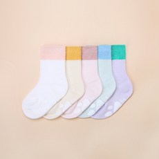HI BABY CLUB 女孩童雙色襪子 5雙