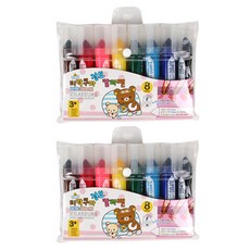 bestin 鬆弛熊 8 color jumbo 彩色筆套組, 混色, 2套