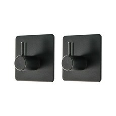 L.tree 黏貼式時尚魔力掛鉤, 黑色, 2個