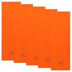 송월타월 AB 컬러 극세사 스포츠타월, 주황, 5개