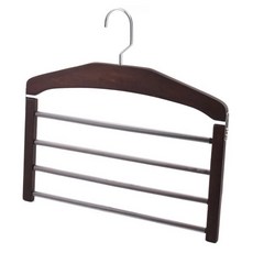 Market Pio 高級木質4層褲架, 1個, 深棕色