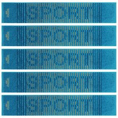 송월타월 샤보렌 스포티라인 스포츠타월, 파랑, 5개