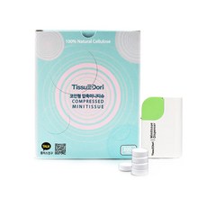 tissuedori 硬幣型壓縮迷你紙巾 300p + 分配器, 1套