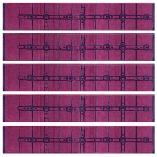 Songwol 松月 ROBERTA DI CAMERINO竹纖維素色運動毛巾, 酒紅色, 5入