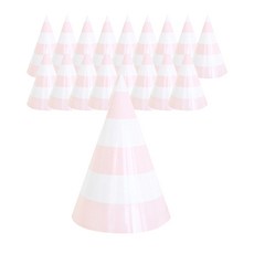 WOW PARTY KOREA 條紋派對帽, 粉紅色, 18個