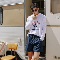 VENDIS 男款夏威夷印花長袖防曬泳衣 C275+沙灘褲 A105