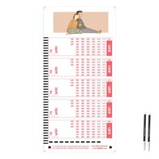 Weave App Solution 樂透彩券練習用紙 與你同在的夢想 200p + 電腦用簽字筆 2p 組, 1套, 1個