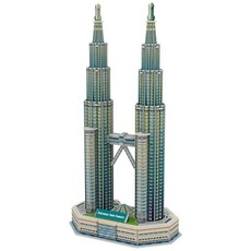 PAPERRAK 雙子星塔 3D 立體拼圖, 37件, 混色