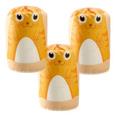 마켓피오 큐트 원형 이불정리함 45 x 85 cm, 옐로우, 3개