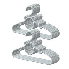 LIVENS 小熊造型孩童衣架, 單色, 20入