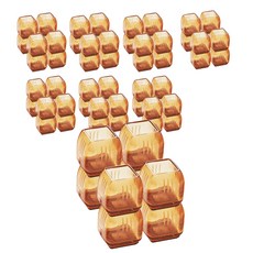 透明椅腳帽方形 40mm 4p, 單一顏色, 8套