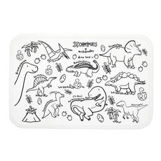 오마이매트 컬러링 식탁 매트 Small, 공룡랜드, 1개