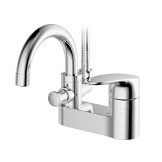 DAELIM BATH 雙口臉盆淋浴兩用水龍頭 DL-YB6A15 10.16cm, 銀色, 1個