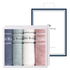 Arnaldo Bassini Indie 毛巾 120g 20支棉紗 4入 + 提袋禮盒, 隨機出貨, 1個