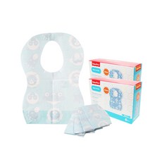 fisher-price 費雪 幼兒一次性圍兜, 藍色, 48入