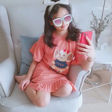 JUNIDAY 女童大象圖案短袖連身裙