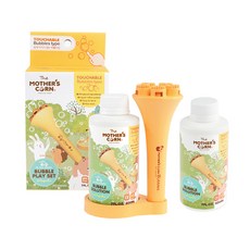 MOTHER'S CORN 戶外用泡泡玩具組 不易破泡泡液 200ml 2罐+泡泡機+收納盤, 混色, 1組