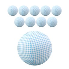 아하토이 아가방 봉제공 150mm x 10p, 체크블루, 1개