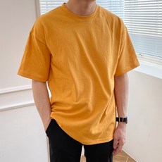 오티디 남녀공용 오버핏 무지 반팔 티셔츠