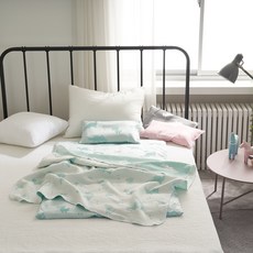 可拆式恐龍印花睡毯組, 薄荷綠