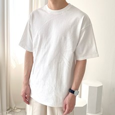 오티디 남녀공용 오버핏 무지 반팔 티셔츠