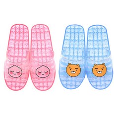 LILFANT 成人款KAKAO FRIENDS聯名PVC浴室拖鞋組, Ryan款+A Peach款, 1組